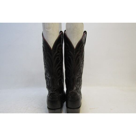 Dan Post Mens Size 8.5 D Burgundy Leather Lizard Cowboy Western Boots main image 9